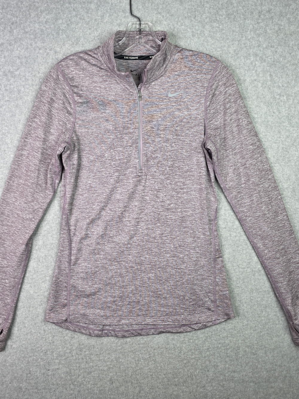 Nike Women's Heathered Lavender Quarter-Zip Pullover